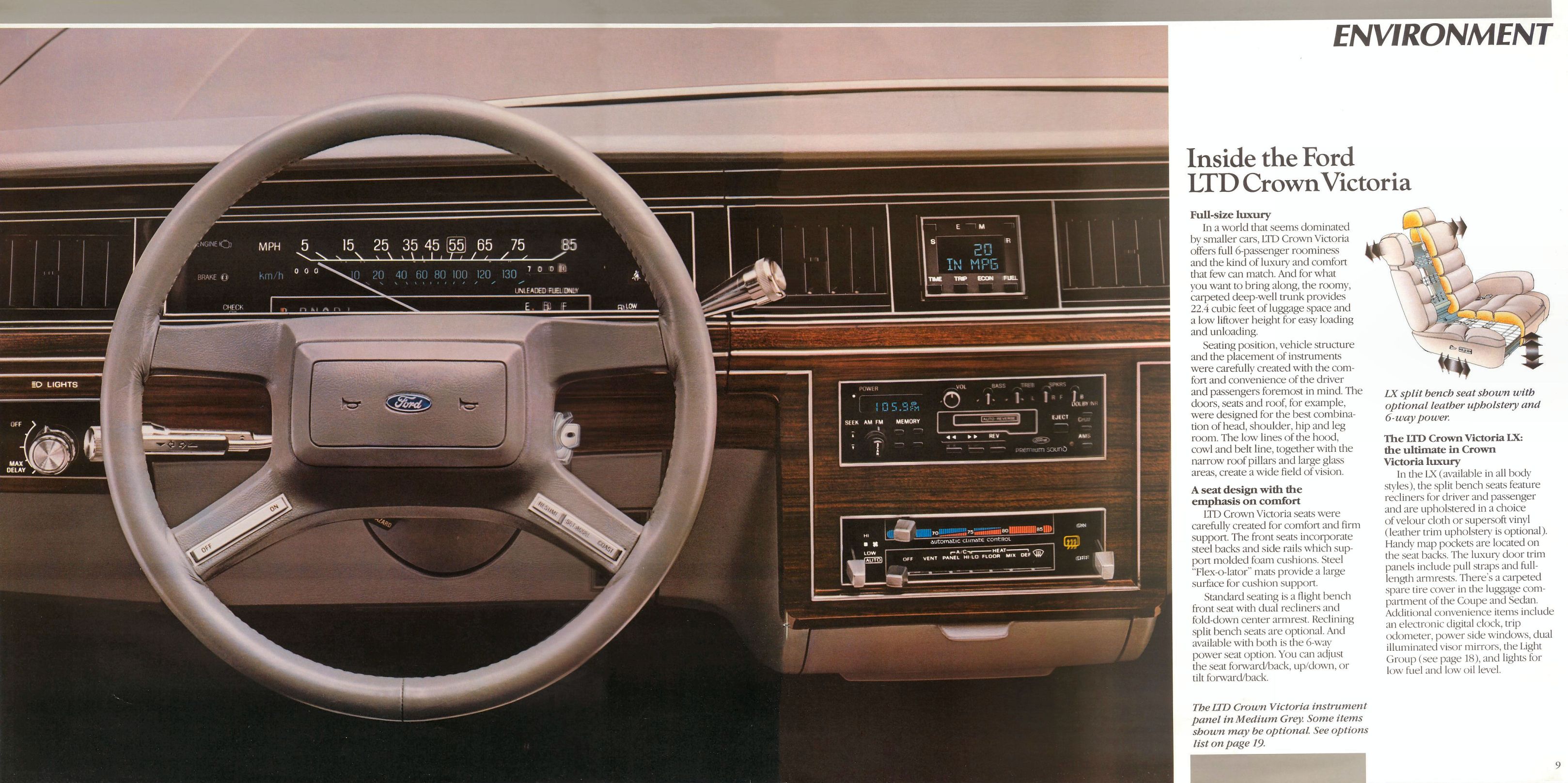 1986 Ford LTD Crown Victoria Brochure Page 11